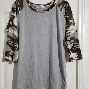 Camoflauge Sleeve Raglan